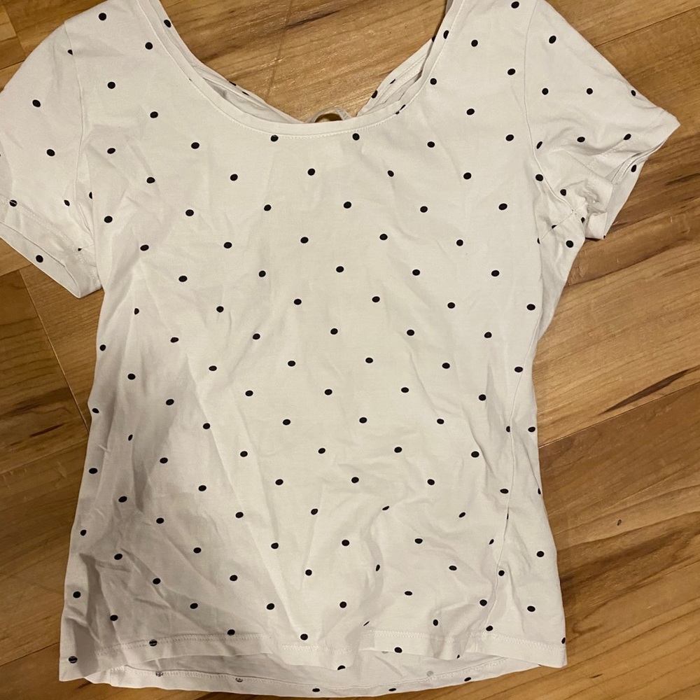 White Polkadot shirt